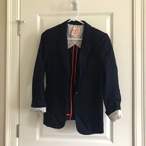 Brooks Brothers “Red Fleece” wool blazer in navy, size 8, great condition.